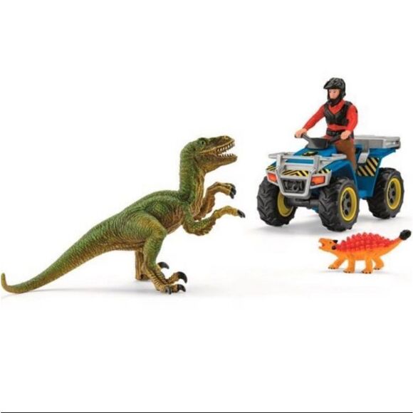 New Schleich Quad Escape From Velociraptor Dinosaurs Playset 41466 - Picture 8 of 12